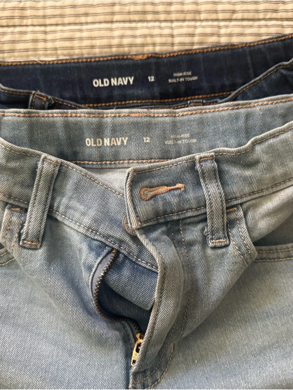 Old Navy Light & Dark Blue Girls Denim Shorts